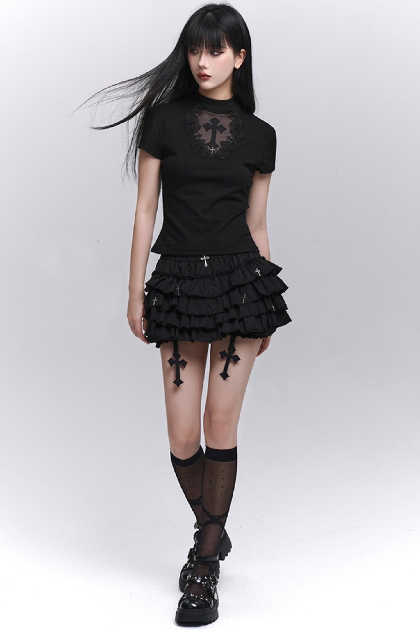 Black Gothic Ghost Skirt