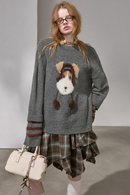 Hat and Puppy Knitted Sweater