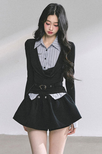 Waist Slim Long-Sleeved Tops