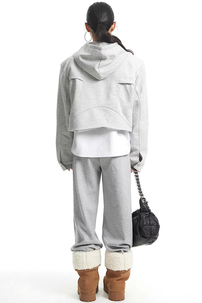 Faux Two-Piece Hooded Jacket