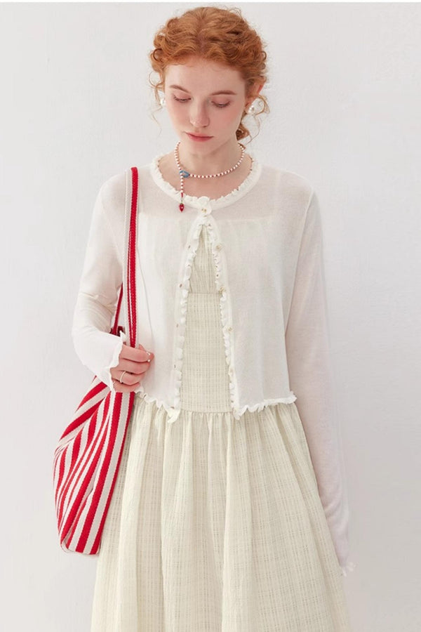 Halter Mullet Dress Cardigan Set-Up