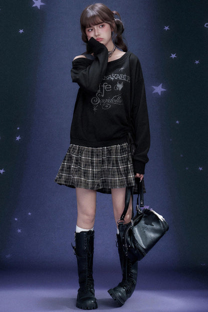 Dark Graffiti Sweatshirt Dress