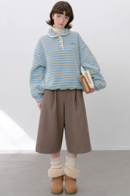 Striped Lambswool Sweater Top