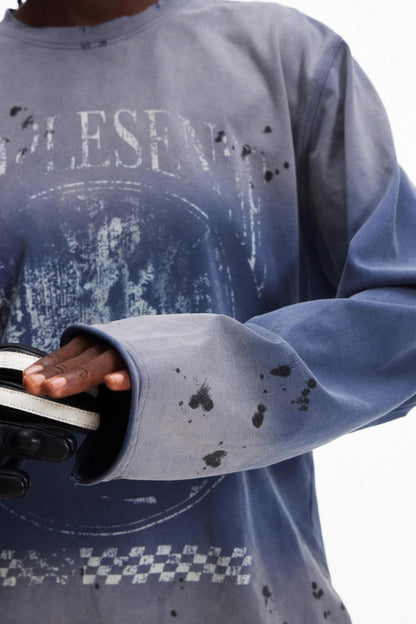 Vintage Gradient Pullover Sweatshirt