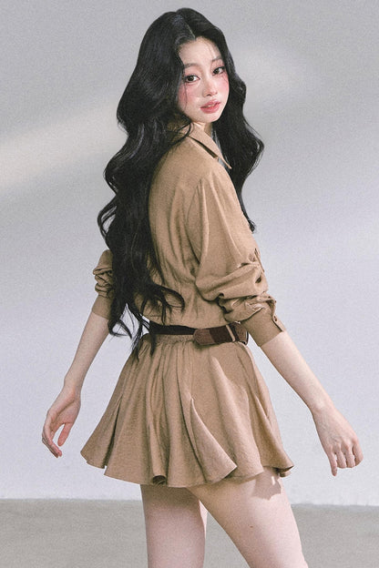 High Wisdom Cargo Dress & Shawl Set