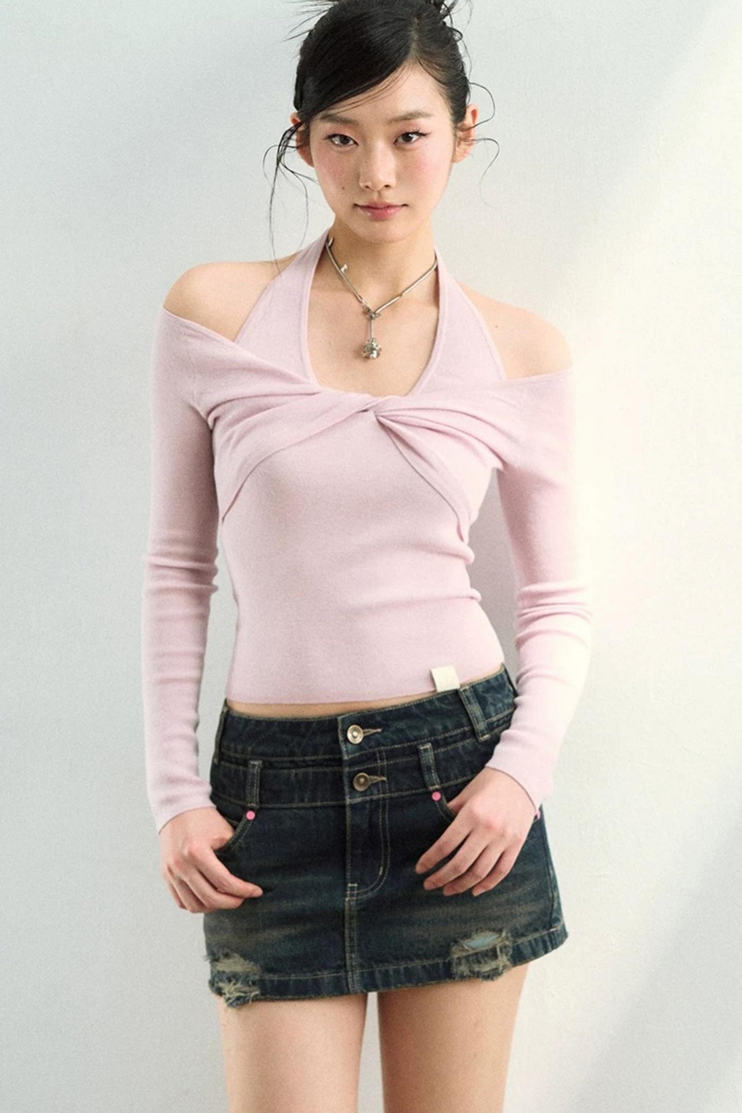 Merino Wool Off-Shoulder Top