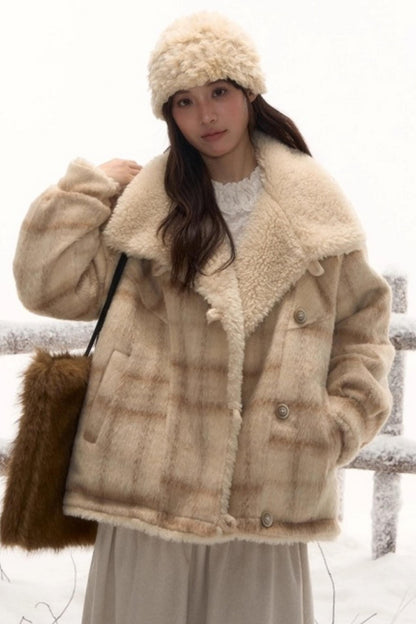 Reversible Plaid Wool Jacket