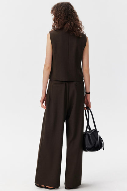 Luxe Pleated Wide-Leg Trouser Set-Up