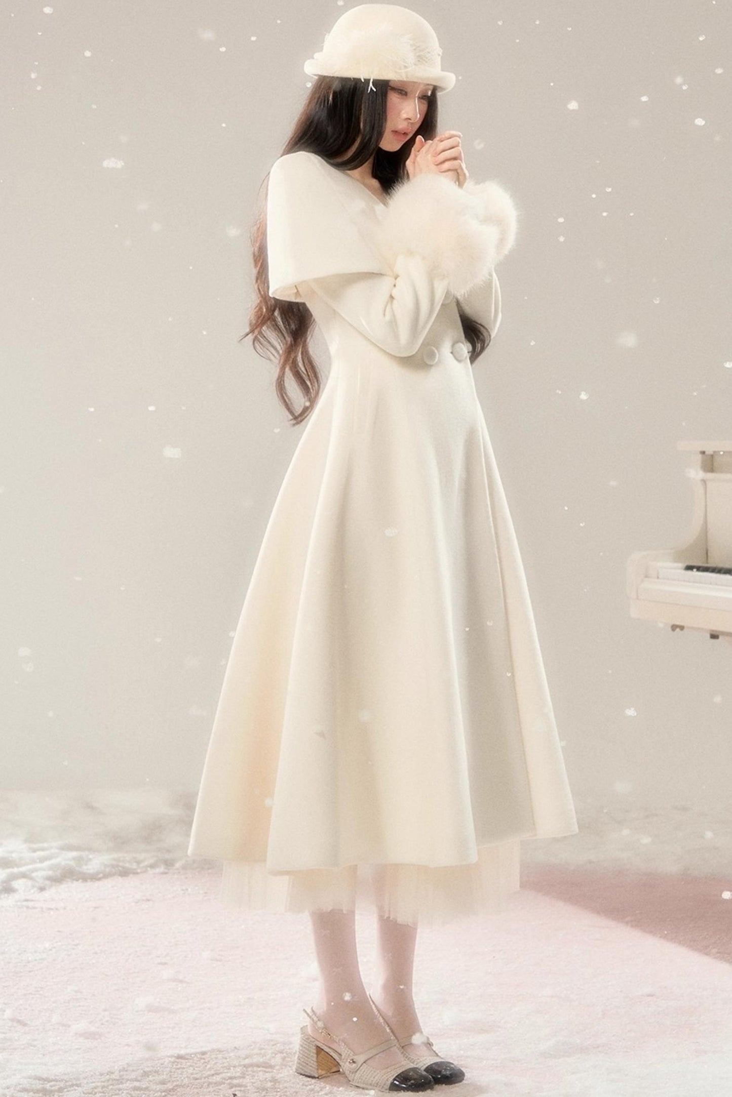 Handwritten Moonlight Wool Coat