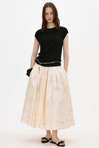 Summer Pleated Skirt