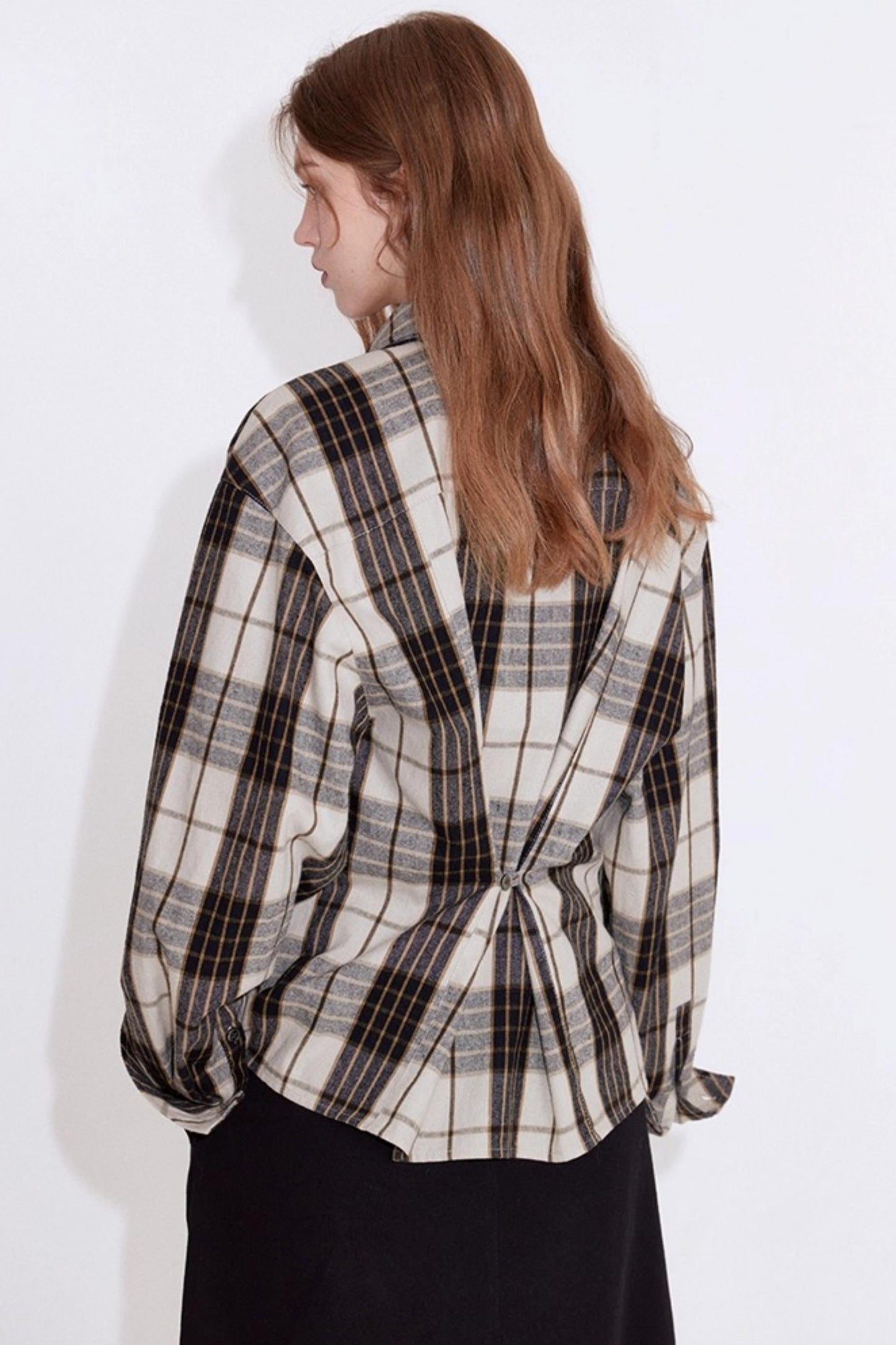 Micro-Brushed Plaid Shirt