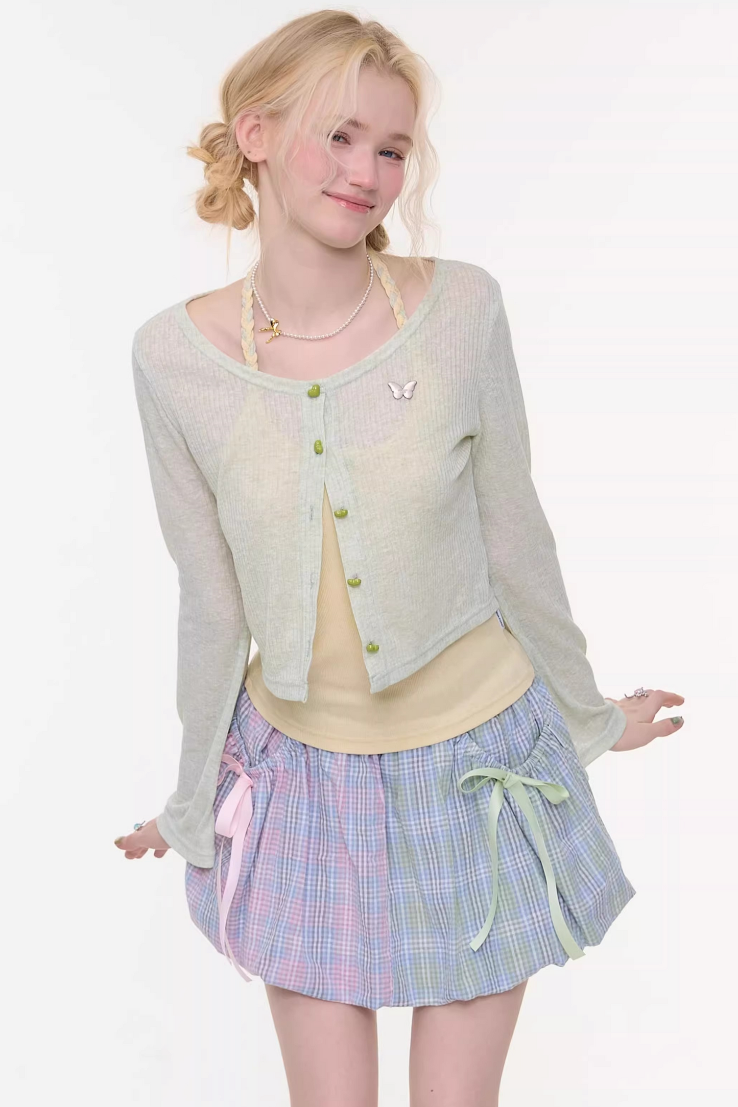 Emerald Green Knit Cardigan