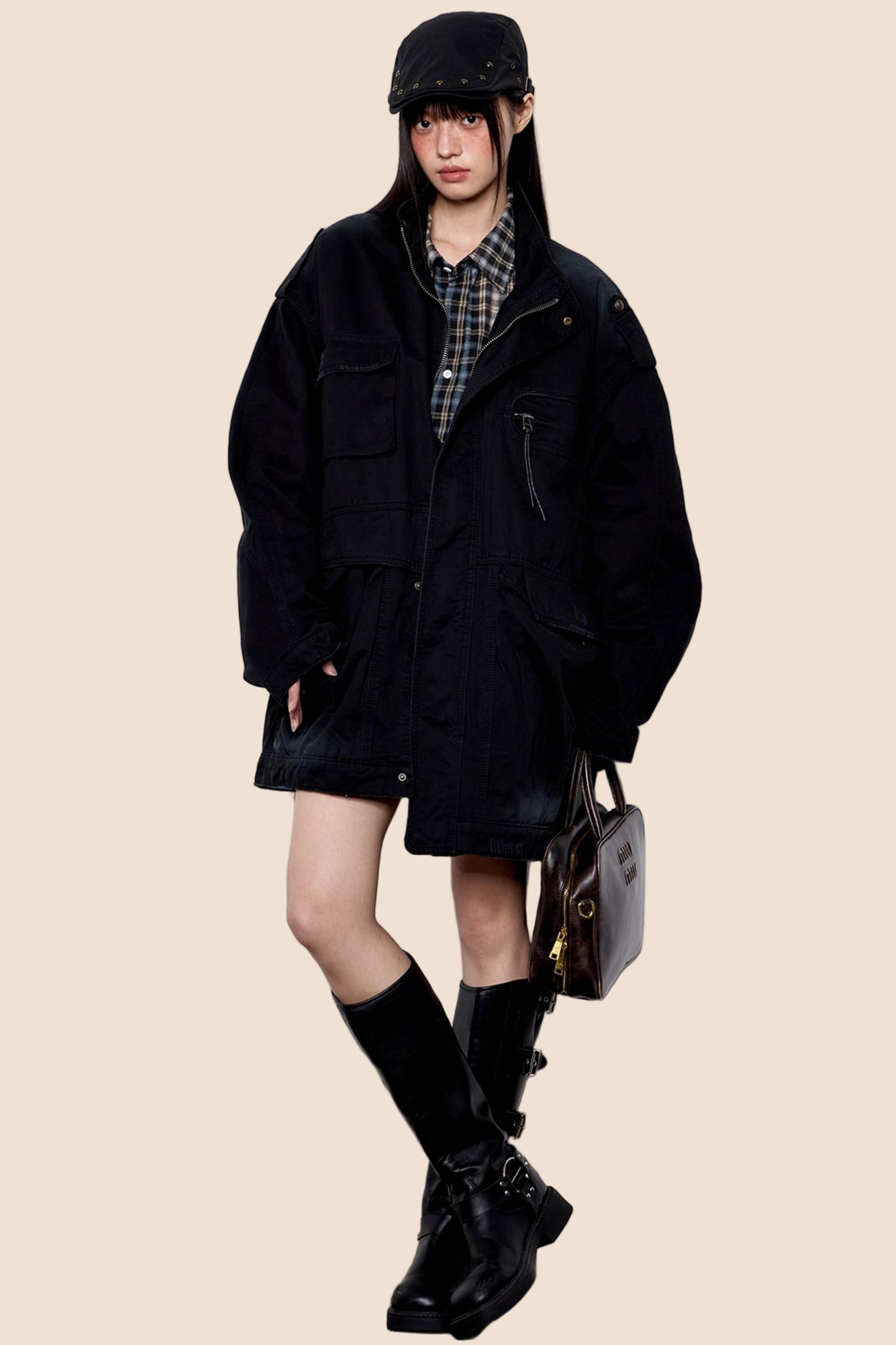 American Vintage Distressed Cargo Jacket