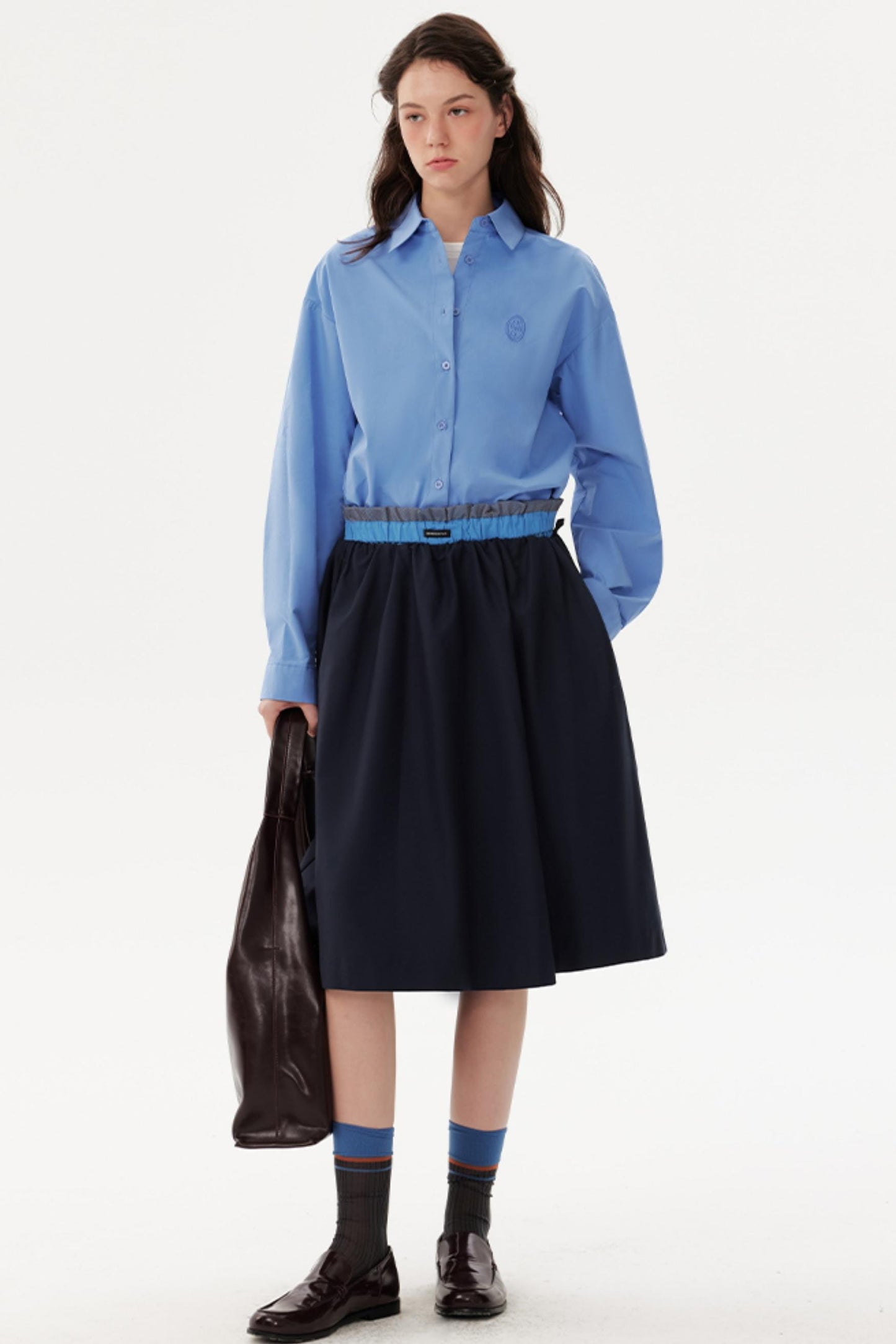 Blue Autumn Layered Casual Shirt