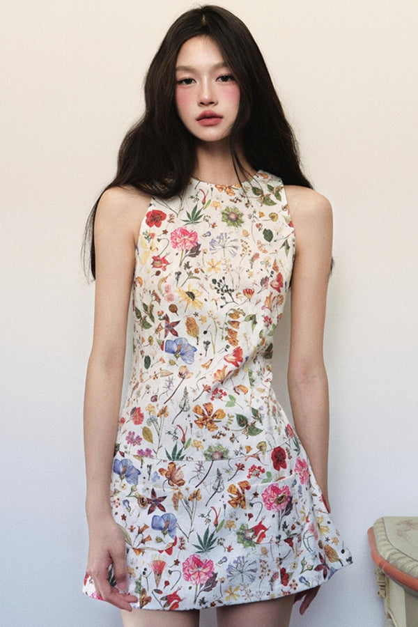 Wind Flower Sleeveless Dress