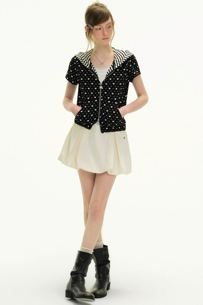 Love-Printed Hooded Jacket