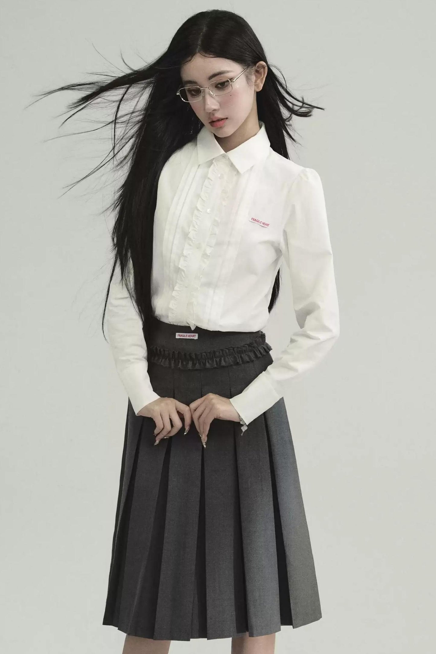 Korean College Heavy Blazer Skirt Set-Up