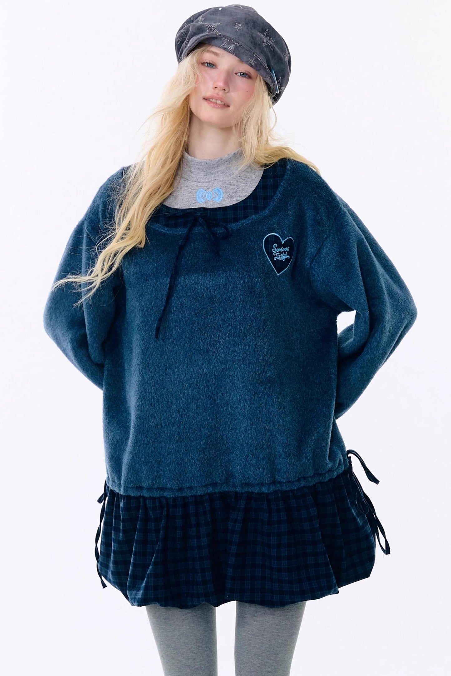 Patchwork Plaid Wool Dress