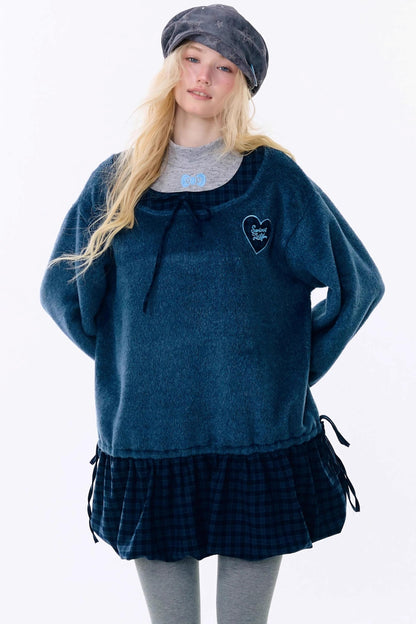 Patchwork Plaid Wool Dress