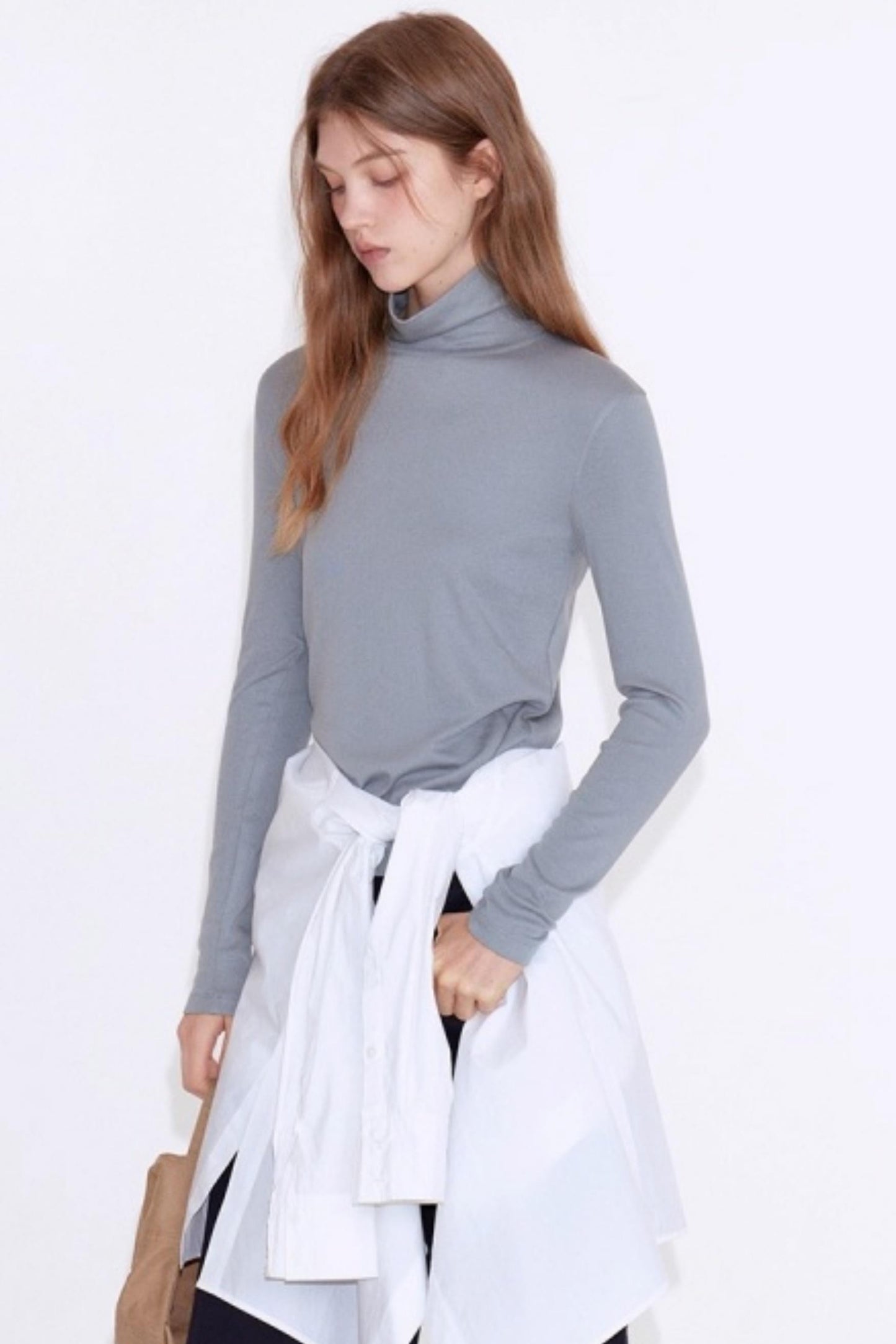 Cashmere Blend Knit Slimmimg Sweater