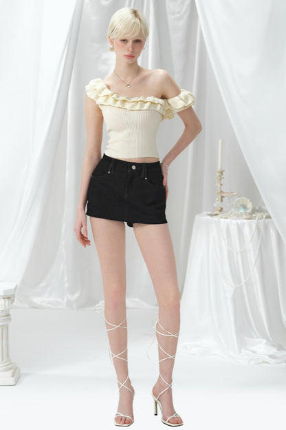 Summer A-line Denim Skirt