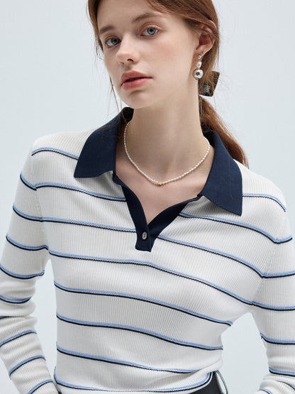 Sailing Day Striped Knitwear Top