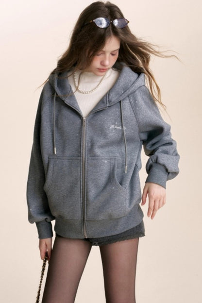 Fine Glitter Hooded Jacket