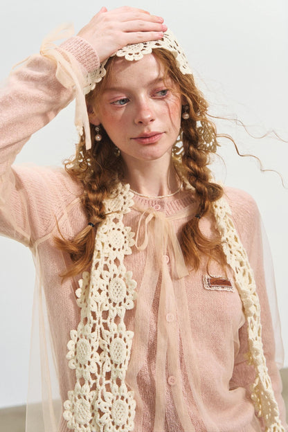 Mesh Sweater Cardigan