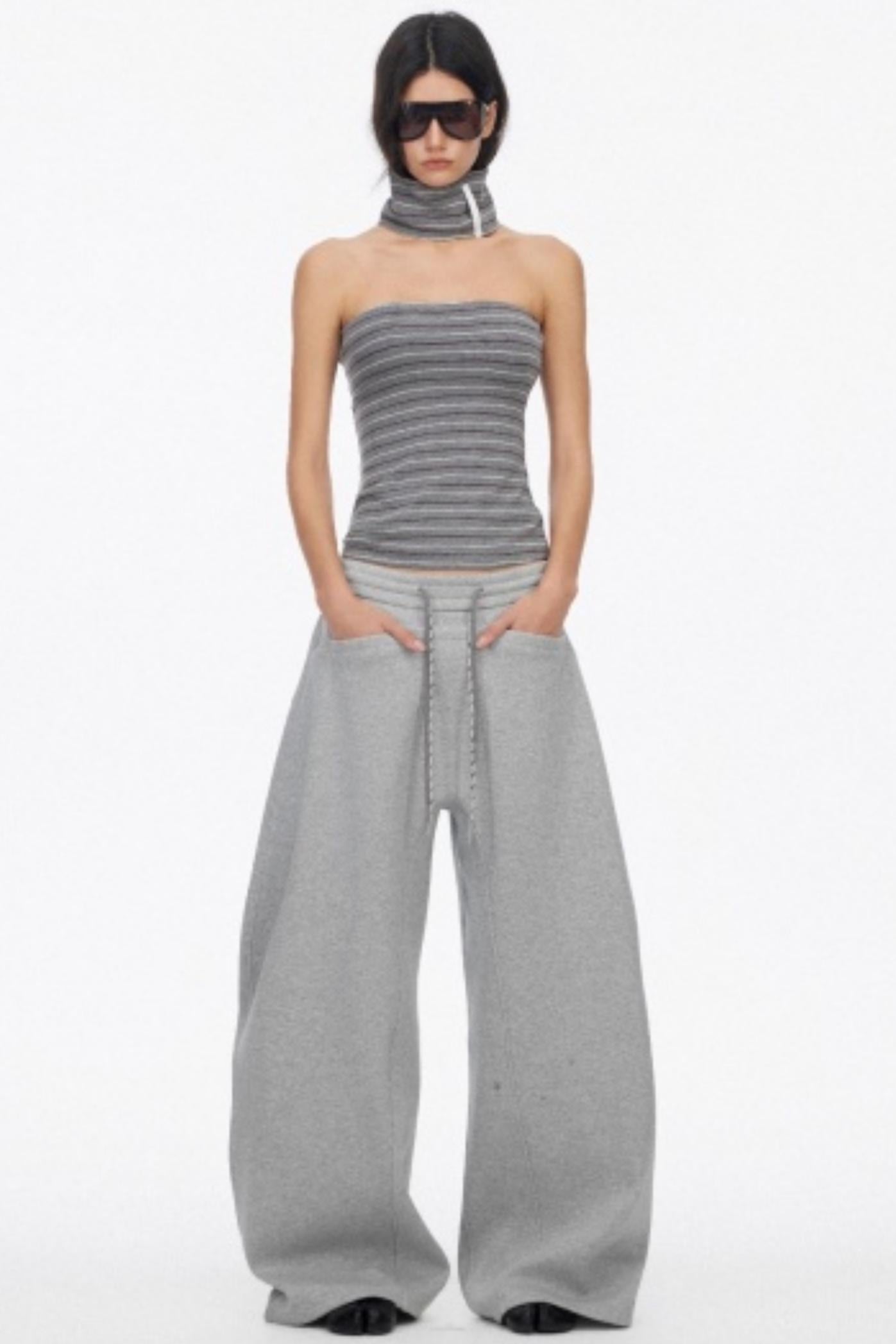 Classic Wide-Leg Fleece Sweatpants