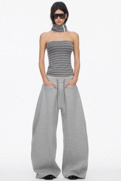 Classic Wide-Leg Fleece Sweatpants