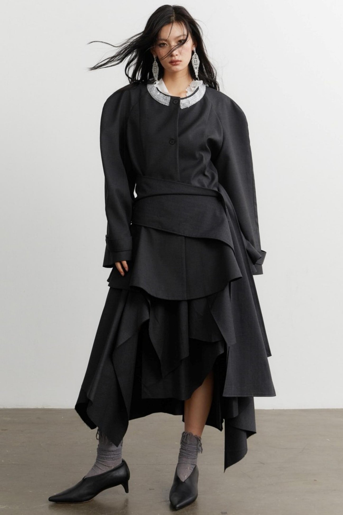 Celebrity Gray Blazer Top