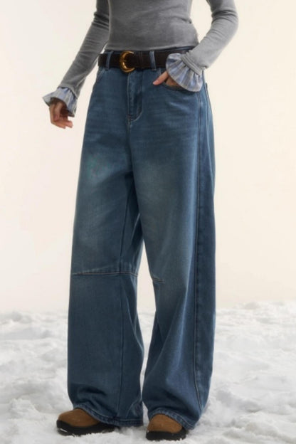 Blue Fleece-Lined Scimitar Pants