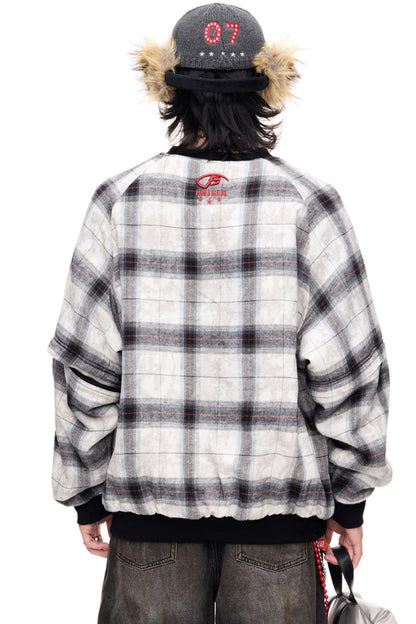 Checked Fleece Detachable Shirt