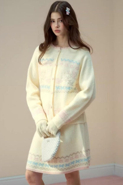 Vintage Fair Island Knitted Sweater Set-Up