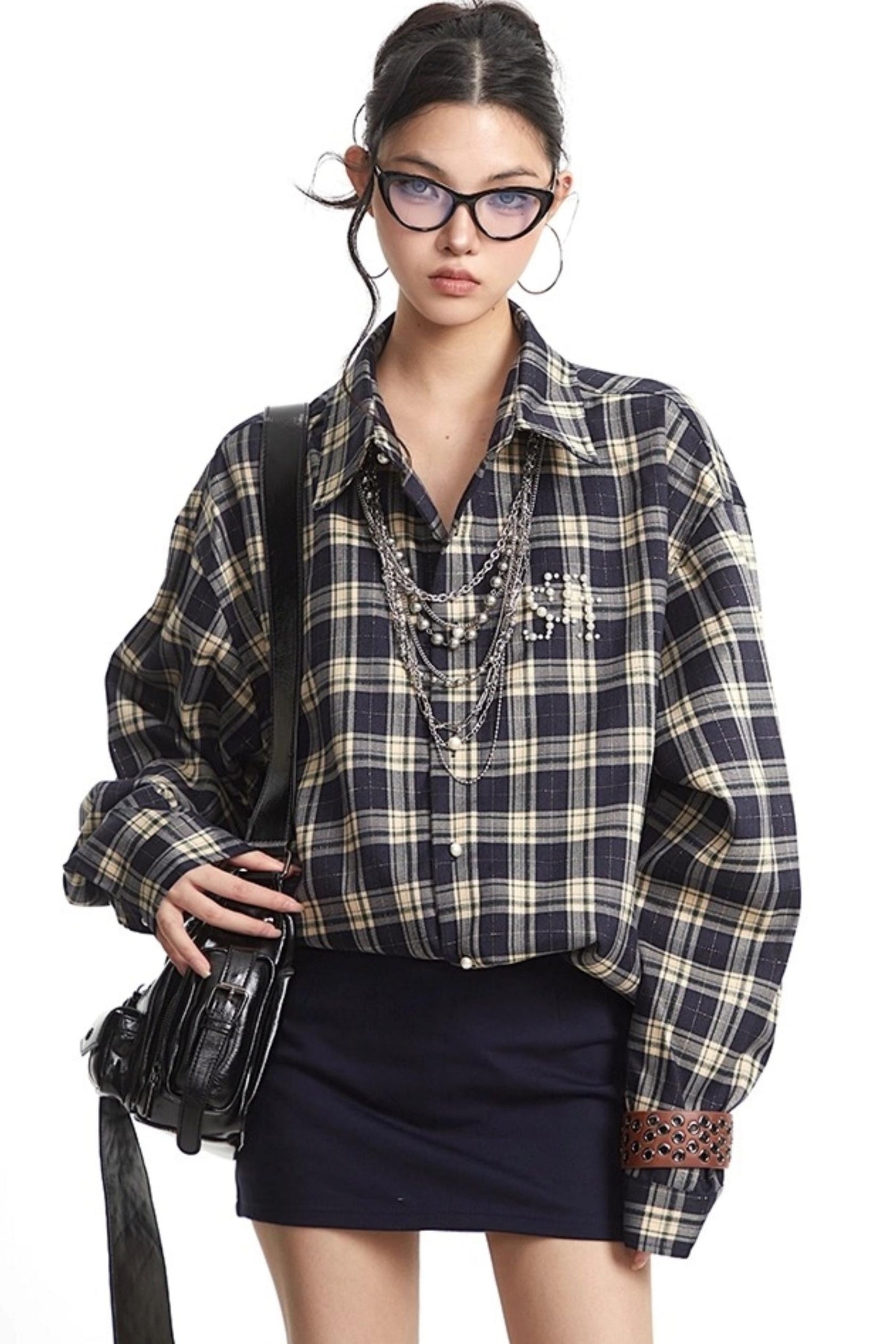 Vintage Pearl Letter Shirt