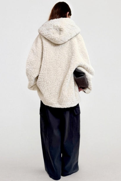 Hooded Oversized Fur Coat