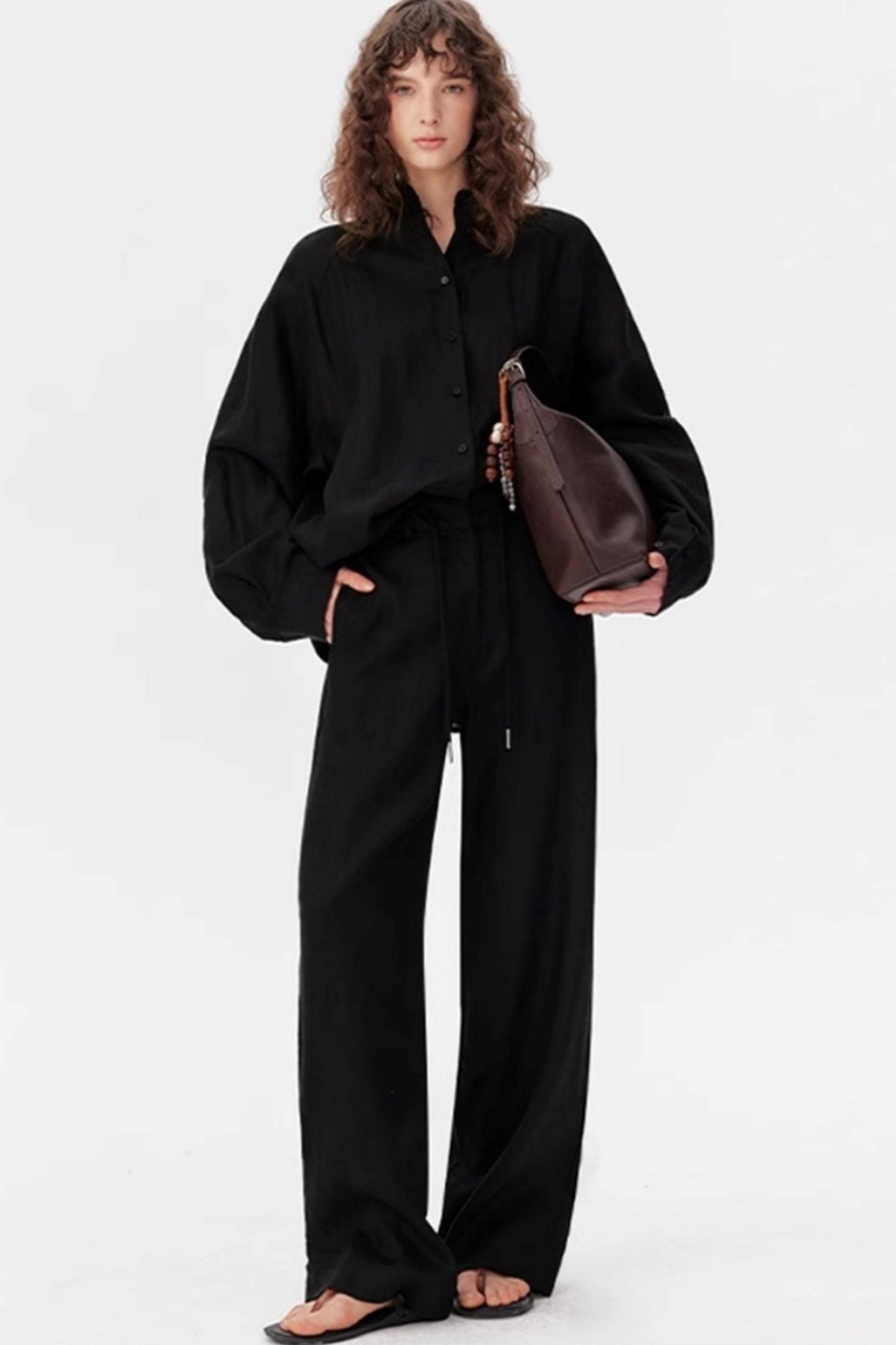 Chinese Style Linen Shirt & Pants Set-Up