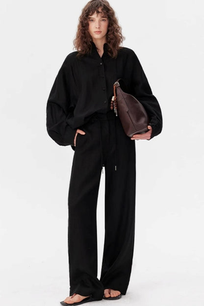 Chinese Style Linen Shirt & Pants Set-Up