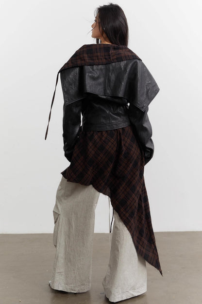 Urban Nomad Plaid PU Jacket