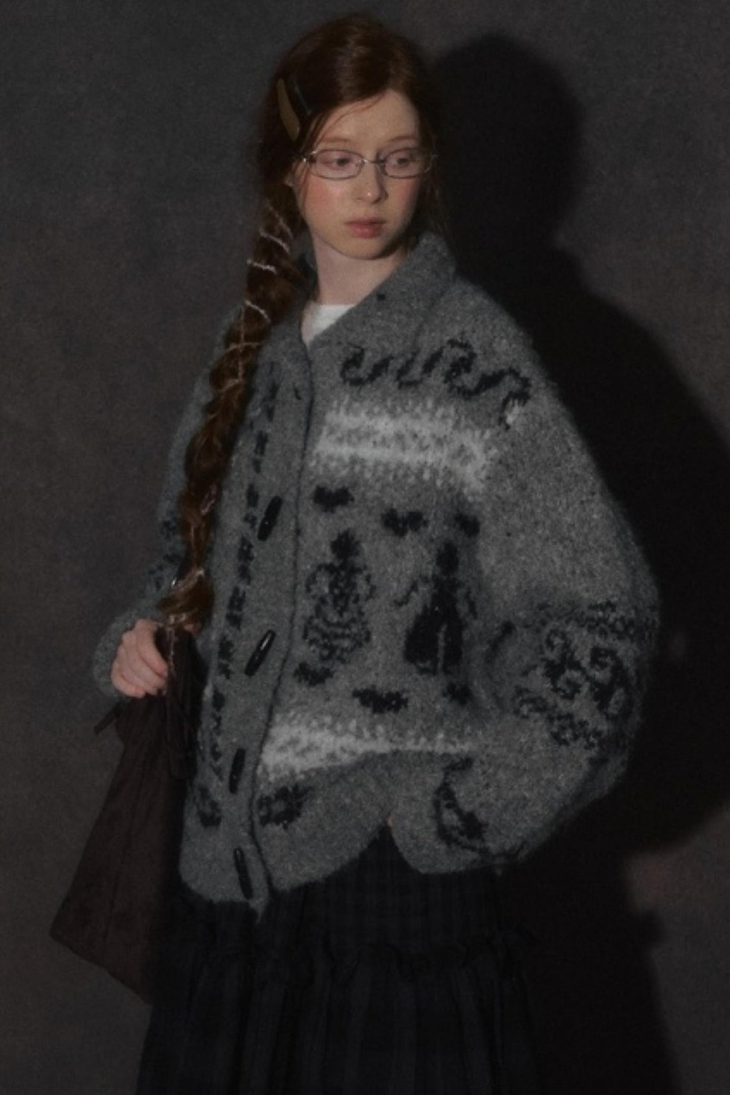 Retro Collegiate Knitted Cardigan