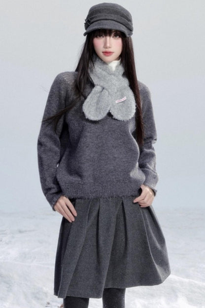 Fringed Raw Edge Sweater