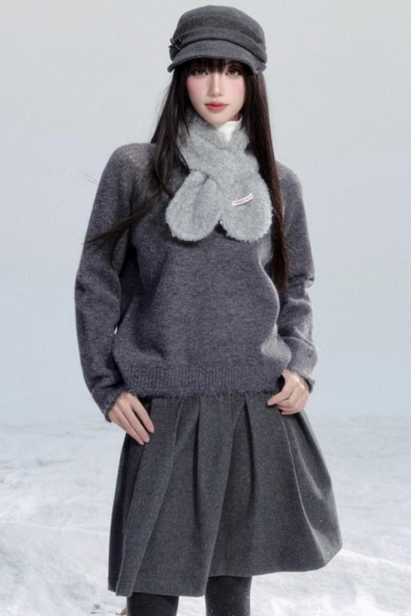 Fringed Raw Edge Sweater