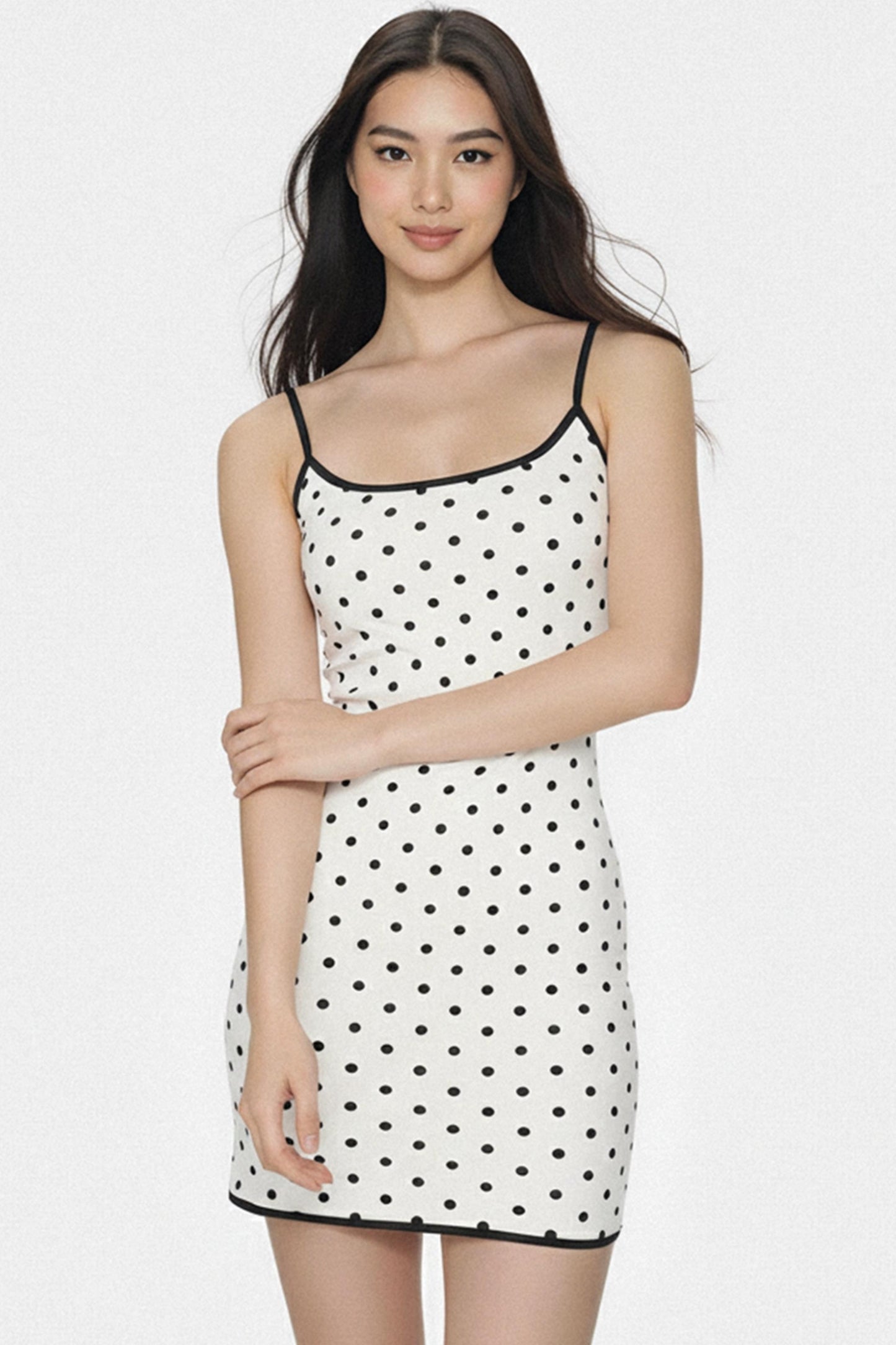 Retro Polka Dot Slip Dress