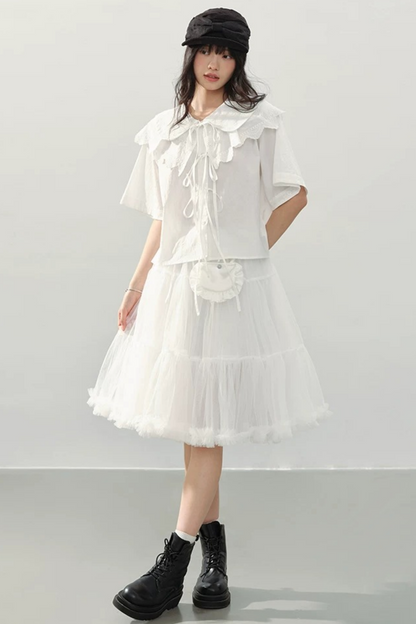 White Tulle A-Line Fairy Skirt