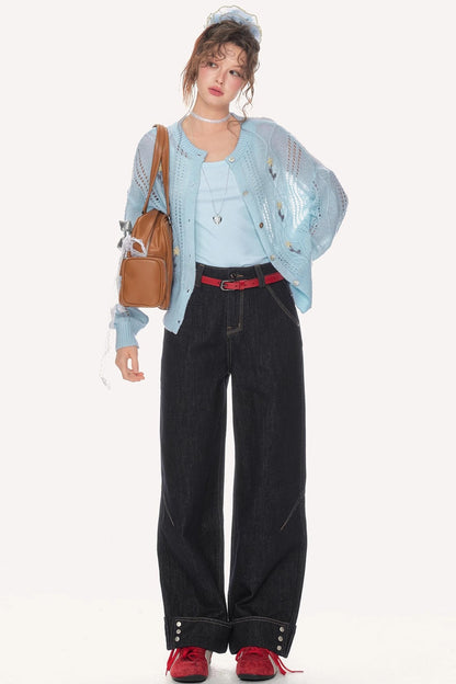 Autumn Loose Fit Cutout Knitwear