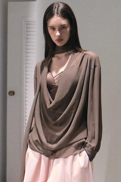 Twilight Chiffon Swing Neck Top