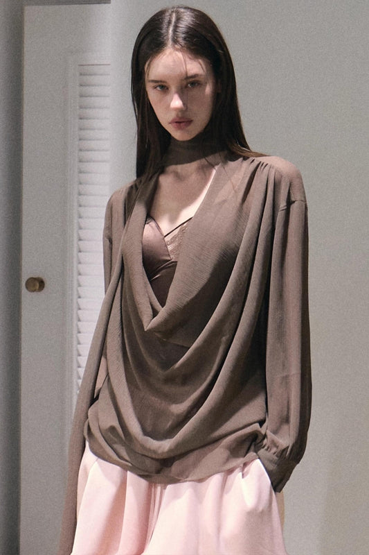 Twilight Chiffon Swing Neck Top