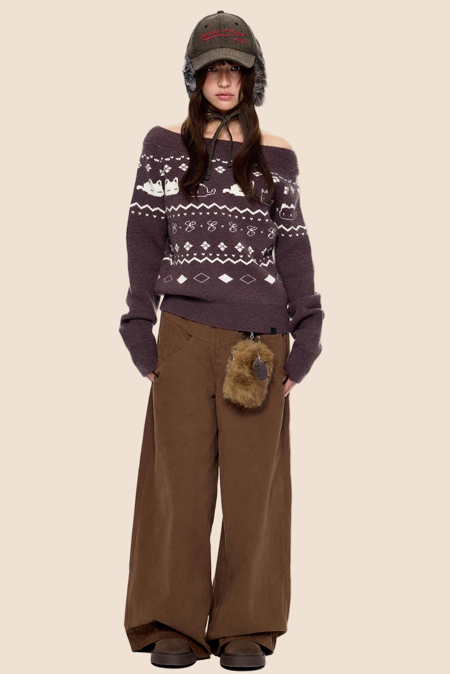 Fair Island Print Knit Sweater