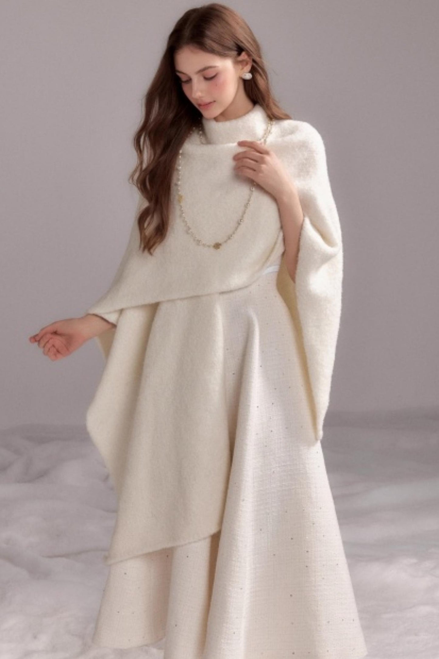 Soft Wool Cloak Shawl