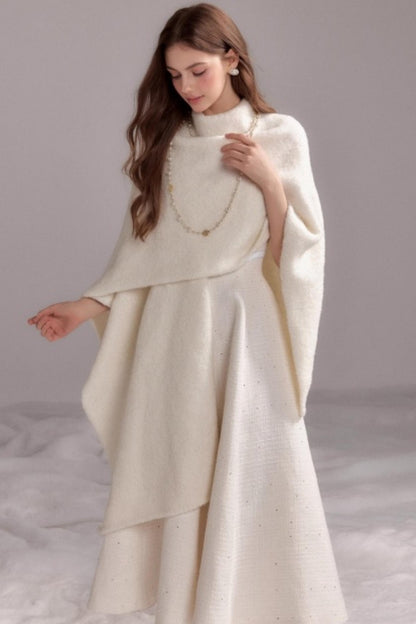 Soft Wool Cloak Shawl